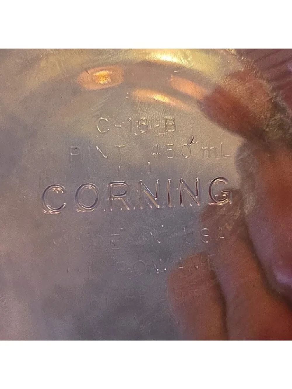 Vintage Corning Visions Small 1 pt 450 ml Casserole Dish C-16-B Cranberry w/ Lid
